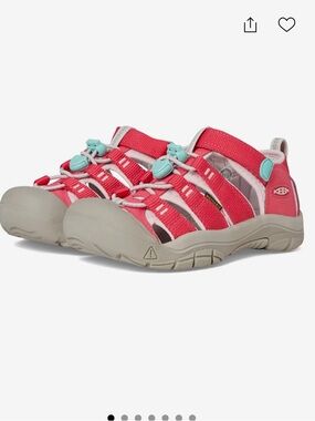 KEEN Kids Coral Pink Teal Newport h2 raspberry pink-a-boo Water Sandals girl 4